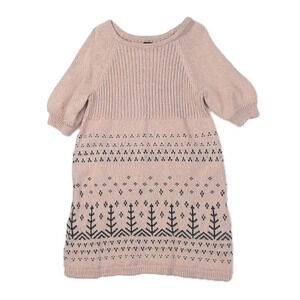 Tea Collection Girls Pink | Black Sweater Dress size: 5T